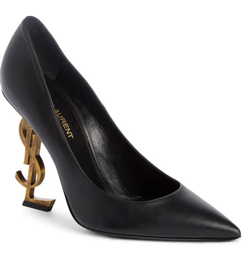 black satin flower yves saint laurent ysl pumps collection|saint laurent pumps.